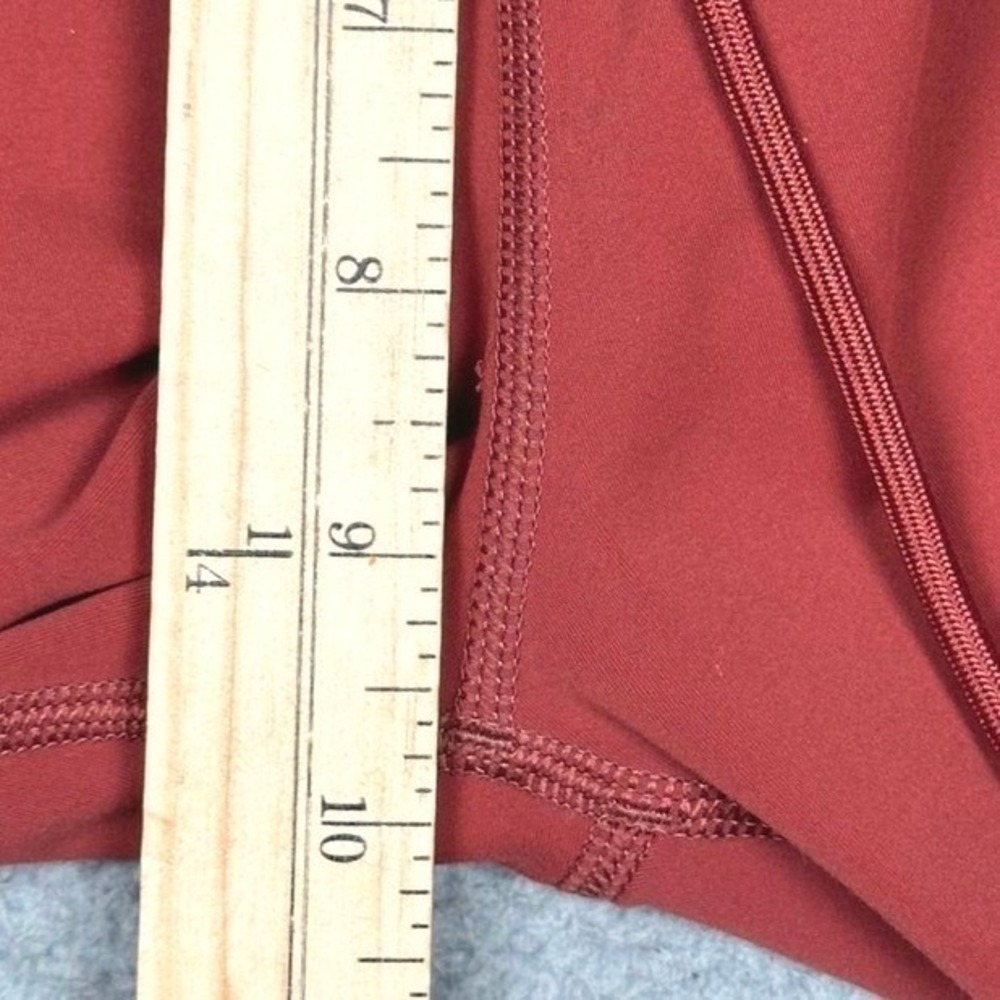 Vuori Daily Pocket Leggings Womens XS Rust Red High Rise Drawstring Yoga 7/8 - Picture 10 of 14